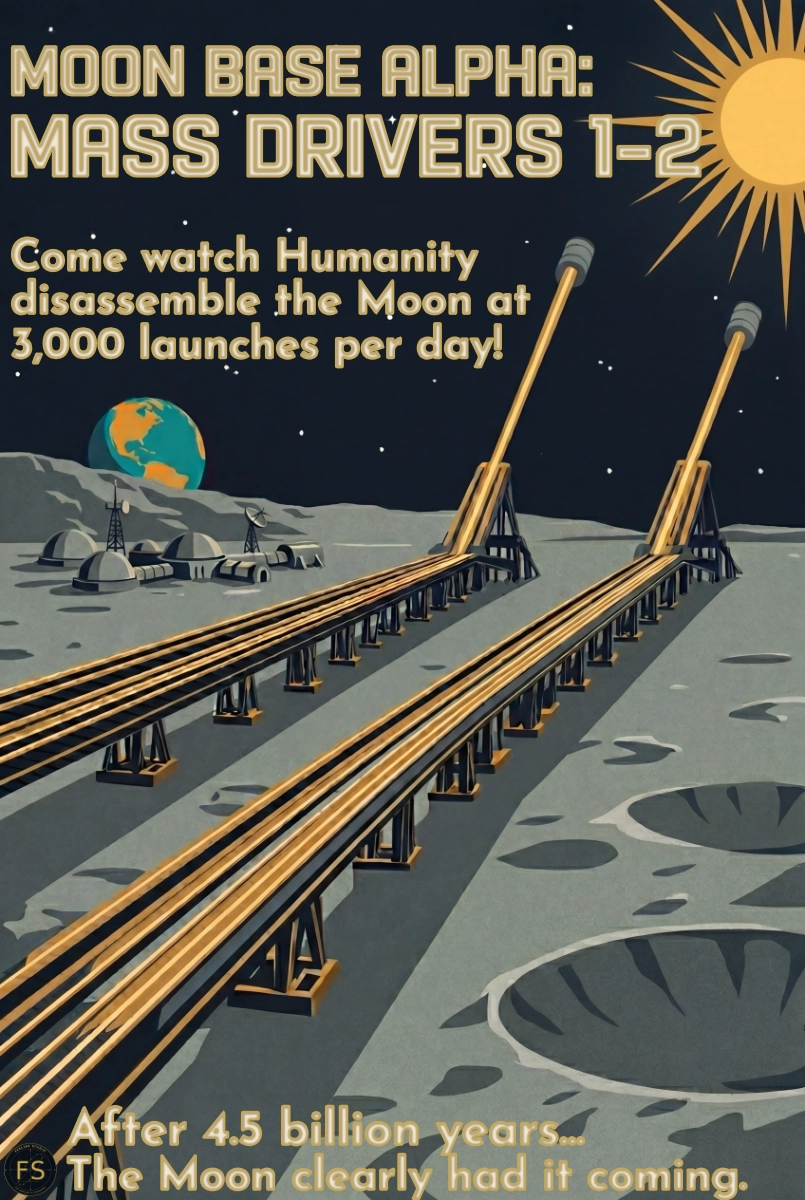 Moon Base Alpha: Mass Drivers 1-2 — The Moon Clearly Had It Coming