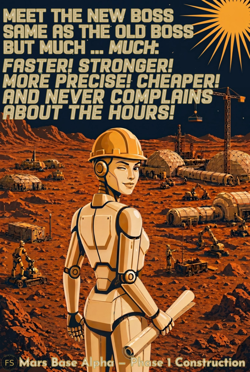 Meet the New Boss — Robot Foreman Mars Base Alpha Construction